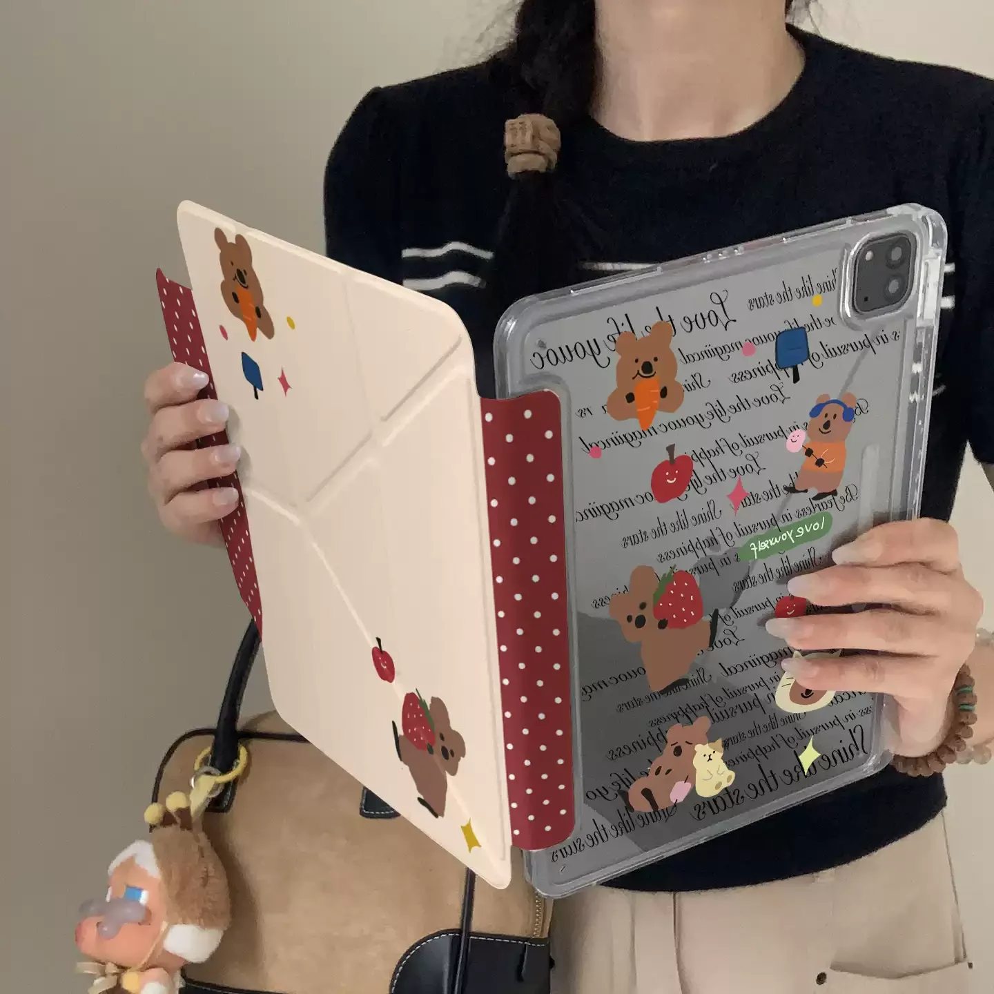 Ins Guinea Pig English Table Case For iPad Pro 11 12.9 13 M2 M3 M4 M5 Shell 8.3 9.7 10.2 5/6/7/8/9/10/11th Air 2 3 4 5 6 7 Cover