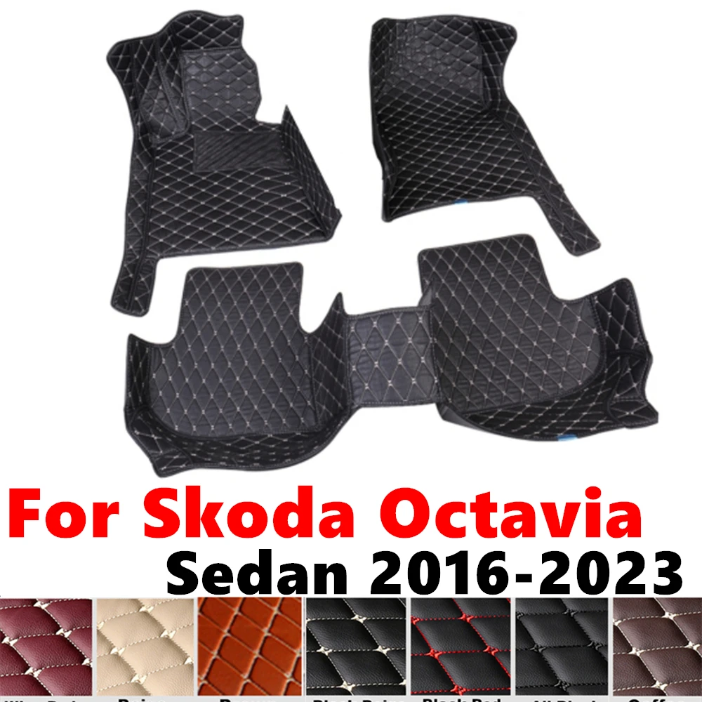 

Car Floor Mats For Skoda Octavia Sedan 2023 2022 21-2016 Custom Fit Front &Rear Floor Liner Cover Foot Pads Interior Accessories