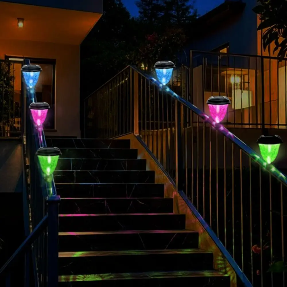 

4pcs Waterproof Solar Zip Tie Light Colorful light Flexible Installation Pool Fence Lights Atmosphere Solar Railing Lights