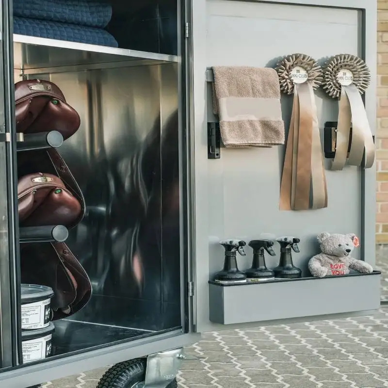 

Mobile Saddle Storage Box Wholesale Stable Horse Gear for Equestrian Competition Storage Box