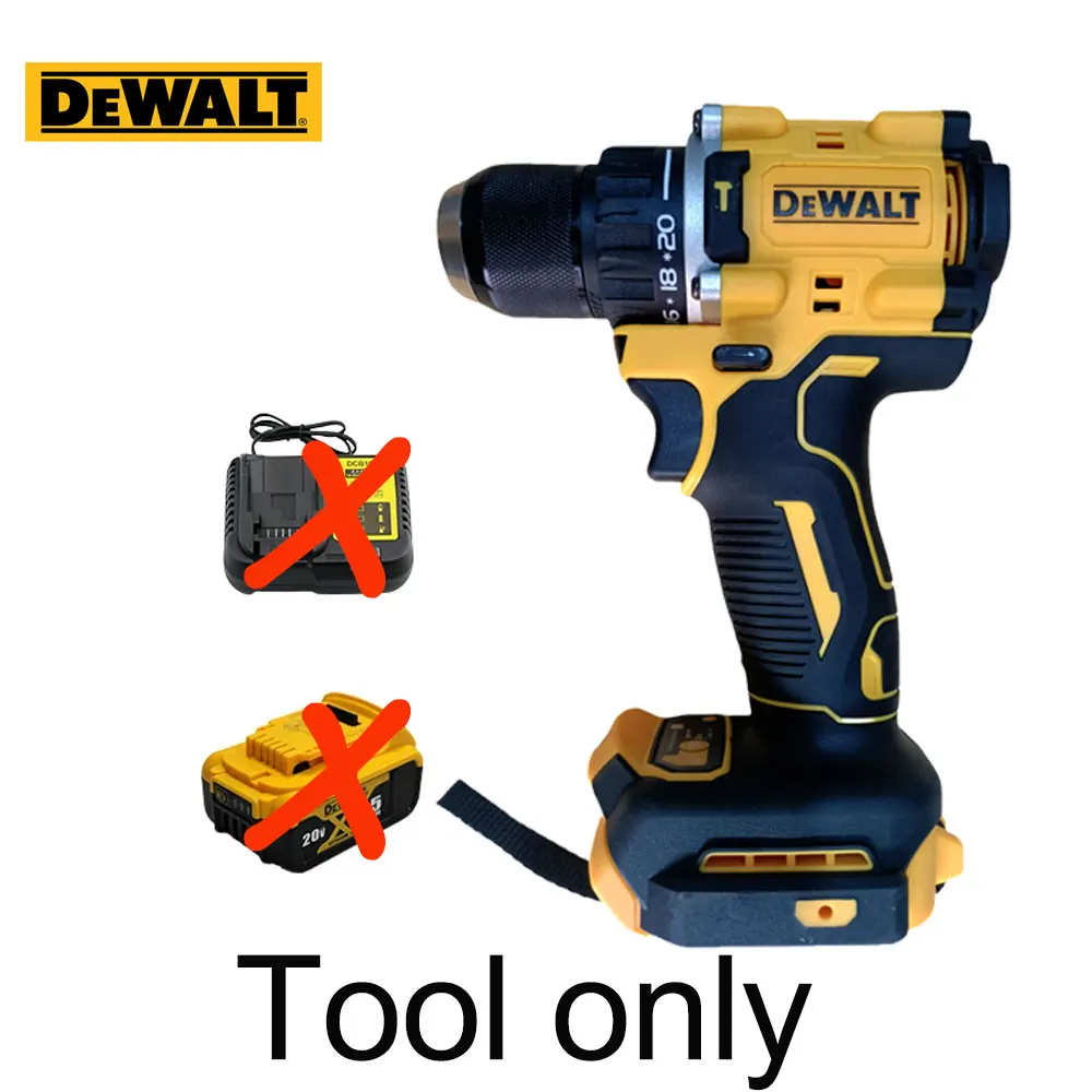 DEWALT Impact Drill 1/2 Rechargeable Variable Speed Rechargeable Tools 20V Brushless Cordless DCD805