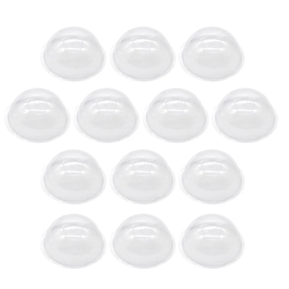 

30pcs Christmas Village Decorations Clear Plastic Hemisphere Domes Diy Craft Snow Globe Accessories Holiday Party Home Decor