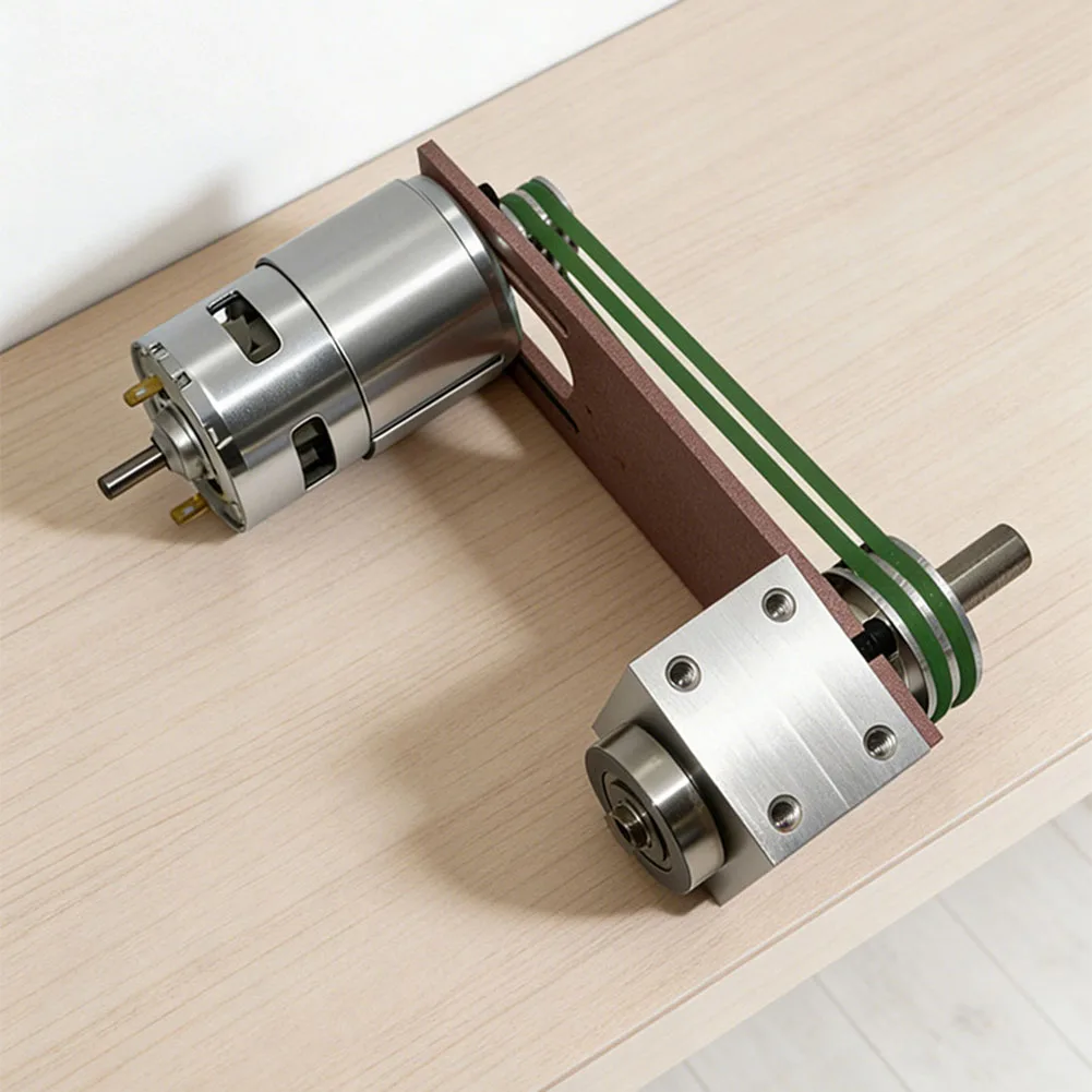 Table Saw Motor Spindle Assembly with Bearing Seat Shaft Lifting Function Adjustable Height Support and Dual Synchronous Belt