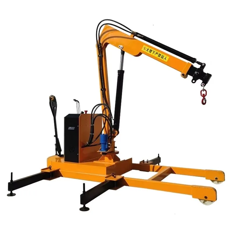

1 Ton Load Small Household Mobile Cantilever Rotary Hydraulic Crane Full Electric Lift Elevator Industrial Machinery Equipment