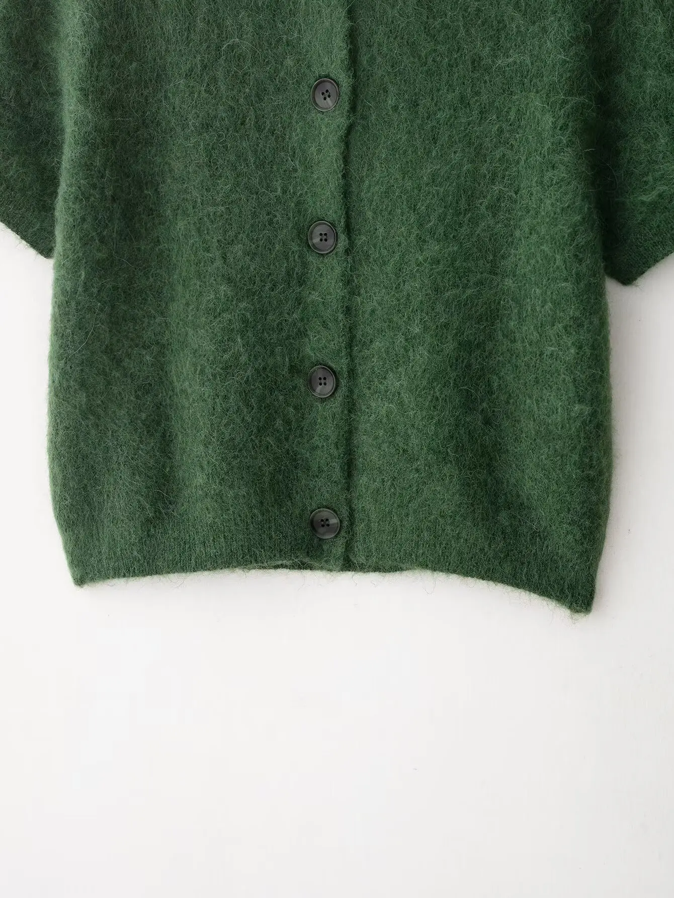 2025년 신상 가을 여성 스웨터 베스트 우아한 단색 반소매 버튼 니트 가디건 탑 스트리트웨어