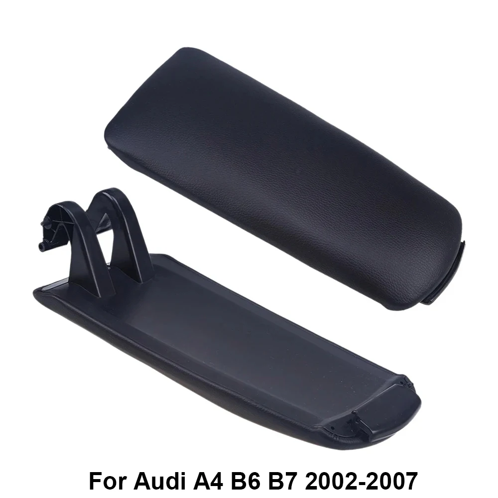 

Leather Car Armrest Latch Cover For Audi A4 B6 B7 2002-2007 Center Console Storage Box Lid Protection Cover Auto Accessories