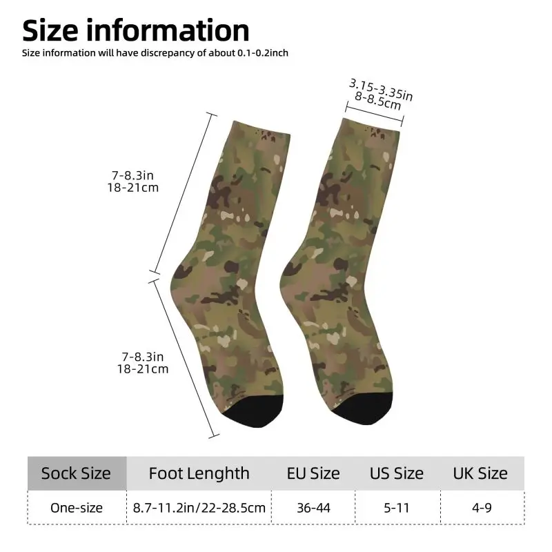 Harajuku Military Camo Camouflage Army Socks Men Women Warm 3D Printed Sports Football Crew Socks view 3