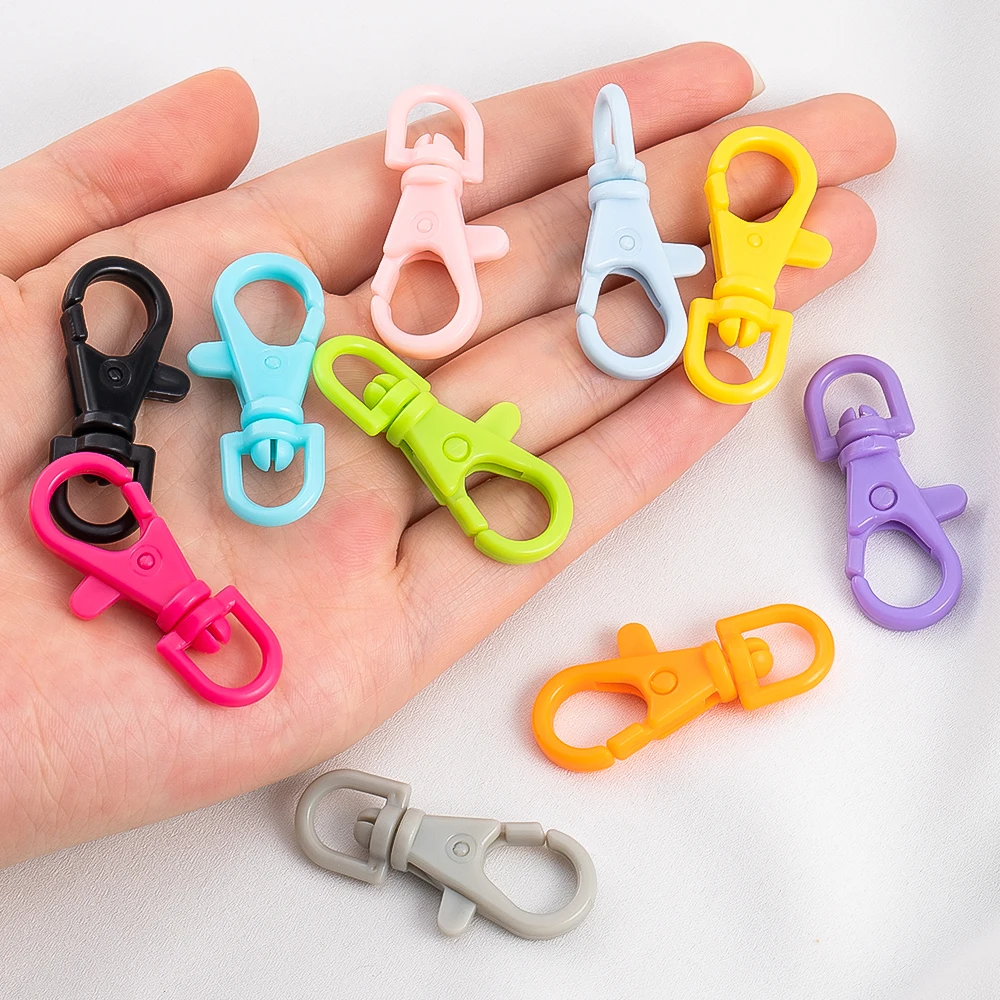 

20pcs/Lot Dopamine Colors 40x15mm Lobster Clasps For DIY Bag Charm Keychain Necklaces Bracelets linker Accessories Materials