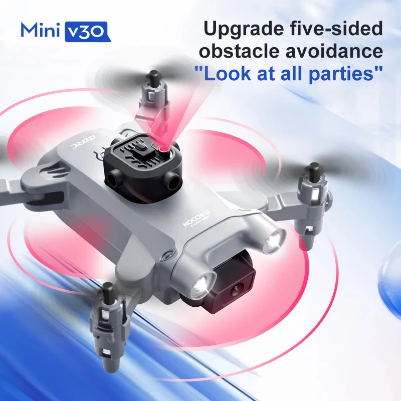 Mini V30 Drone 4DRC 8K HD Dual Camera FPV 5-Sided Obstacle Avoidance 1080P Aerial Professional Quadcopter WIFI Brushless 10000M