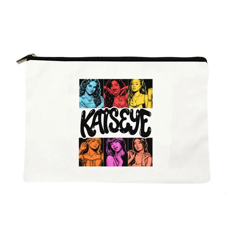 Kpop Fan Gift Makeup Bags Fashion Foldable Storage Bag Travel Organizer Bags Lightweight Travel Bags Women's Katseye World Tour