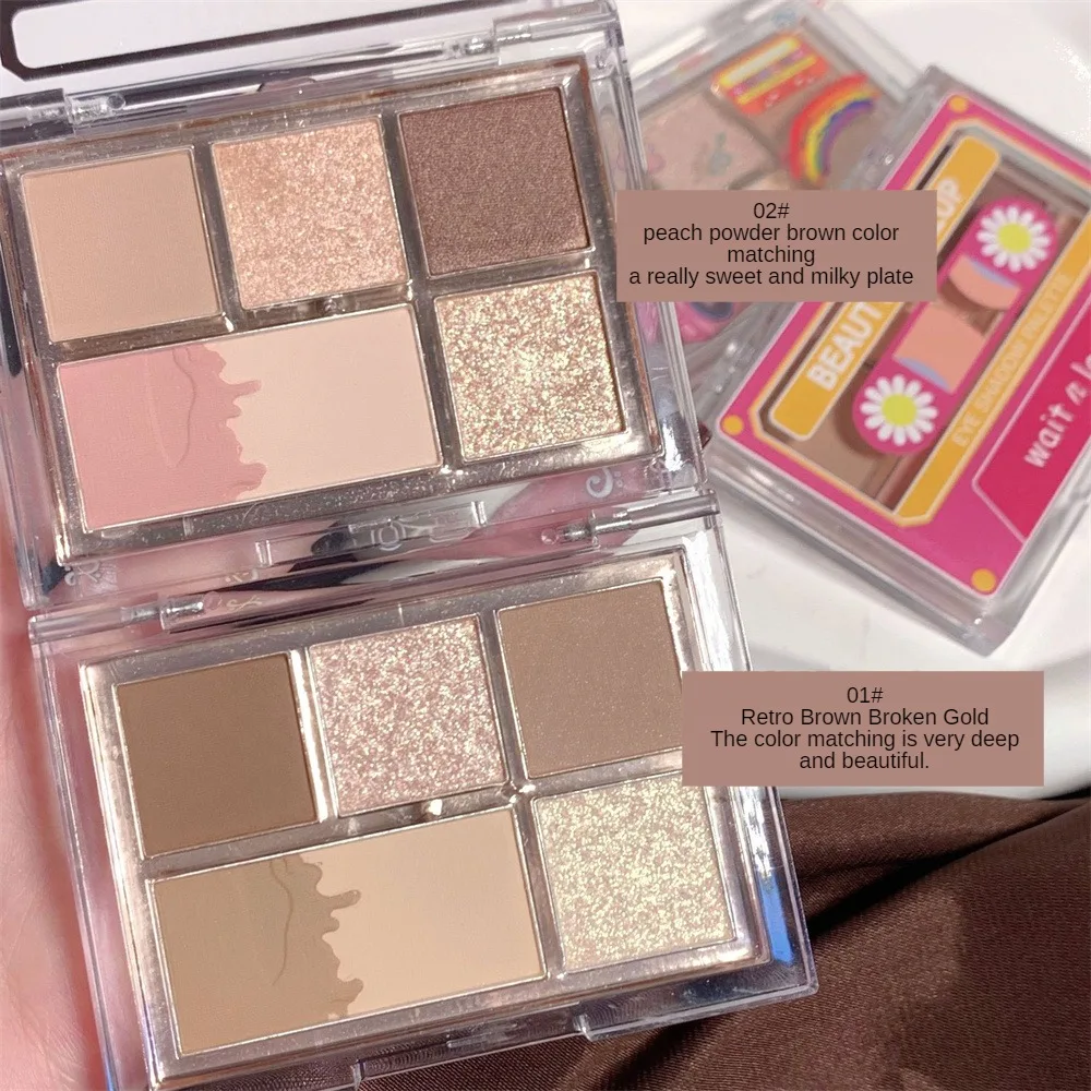 Placa de maquillaje mate Universal ligera, maquillaje de ojos, Color tierra, placa de sombra de ojos compacta y exquisita