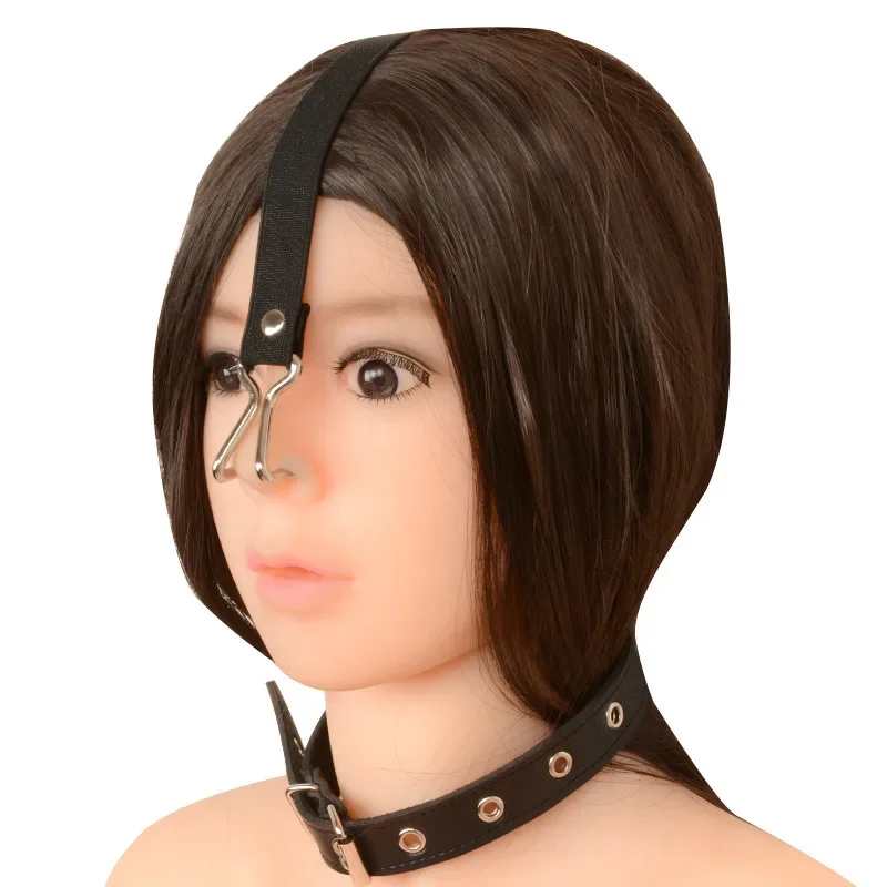 Bdsm ตะขอจมูก Slave Bondage บทบาทเล่นของเล่นหนังคลิปจมูกหัว Bondage Collar Restraints เพศเร้าอารมณ์อุปกรณ์เสริม