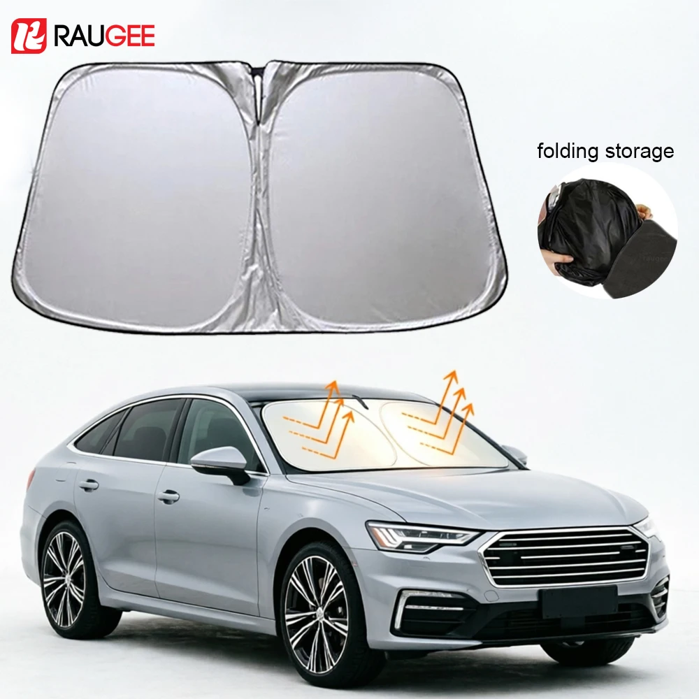 Image of Auto-Windschutzscheiben-Sonnenschutz Anti-UV Sonnenschutzabdeckung Faltbarer Auto-Sonnenschutz für Fenster Windschutzscheibe Glas Innenraum-Zubehör