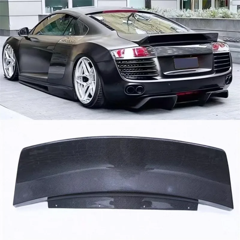 

For Audi R8 V8 V10 2008 2009 2010 2011 2012 2013 2014 2015 ReaI Carbon Fiber Bumper Tail Wing Spoiler Kit