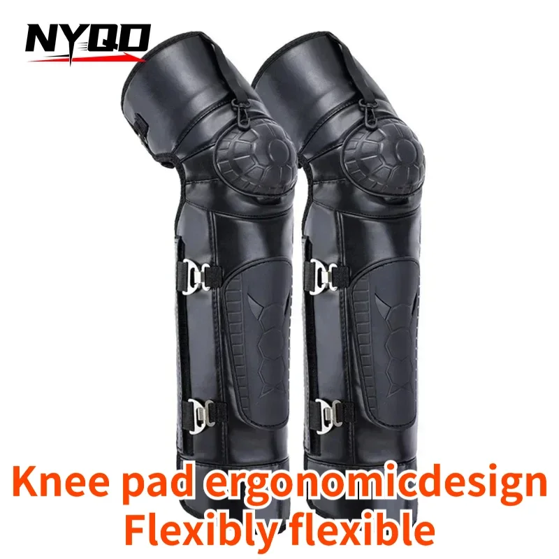 Motorcycle Anti Fall Knee Pads Autumn and Winter Warmth Racing Camping Hiking Warmth PU Plush Knee Pads 오토바이 무릎보호대