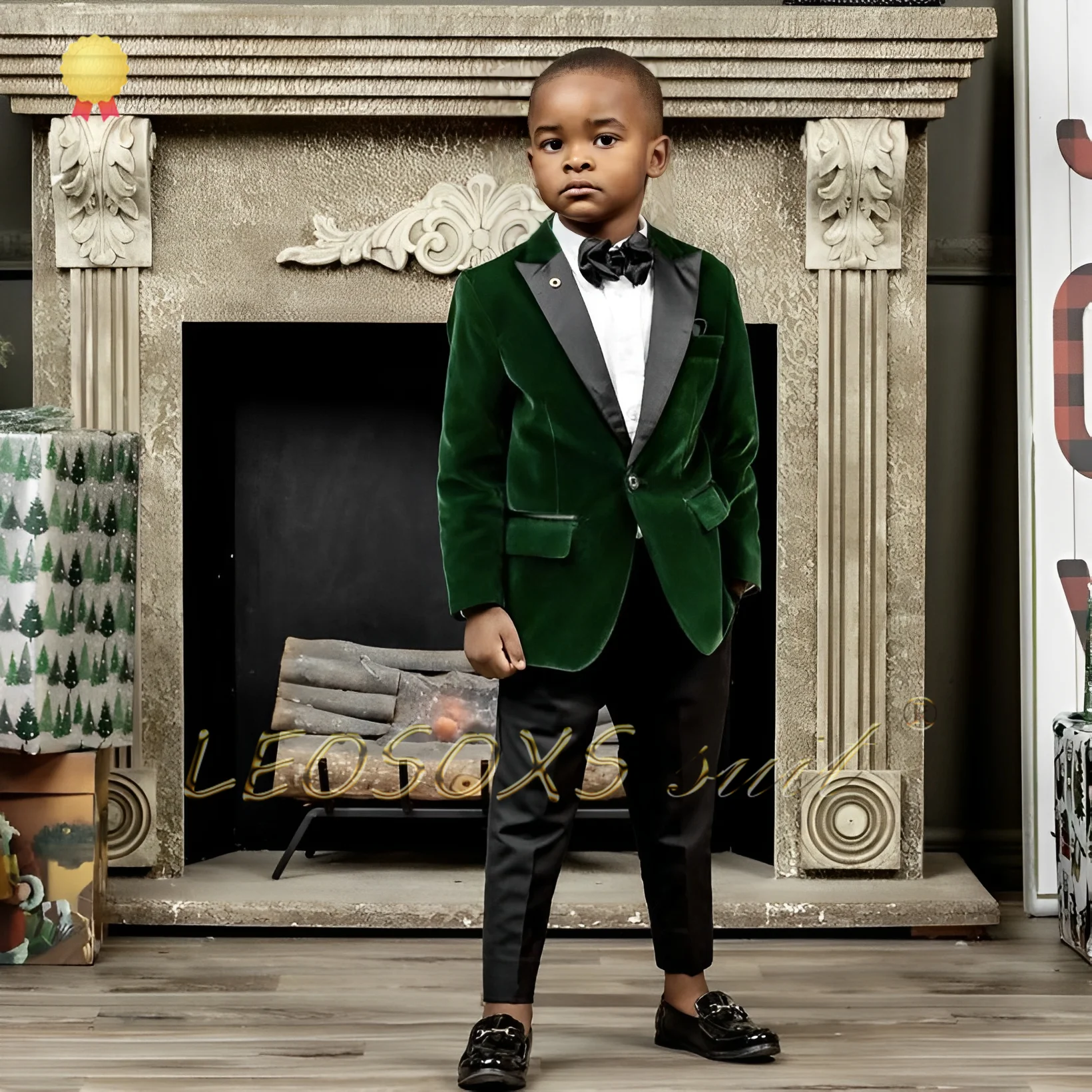 Terno formal elegante para meninos (2-16 anos) |   Blazer de veludo vermelho e calças pretas |   Perfeito para casamentos, banquetes, anfitriões e sessões de fotos