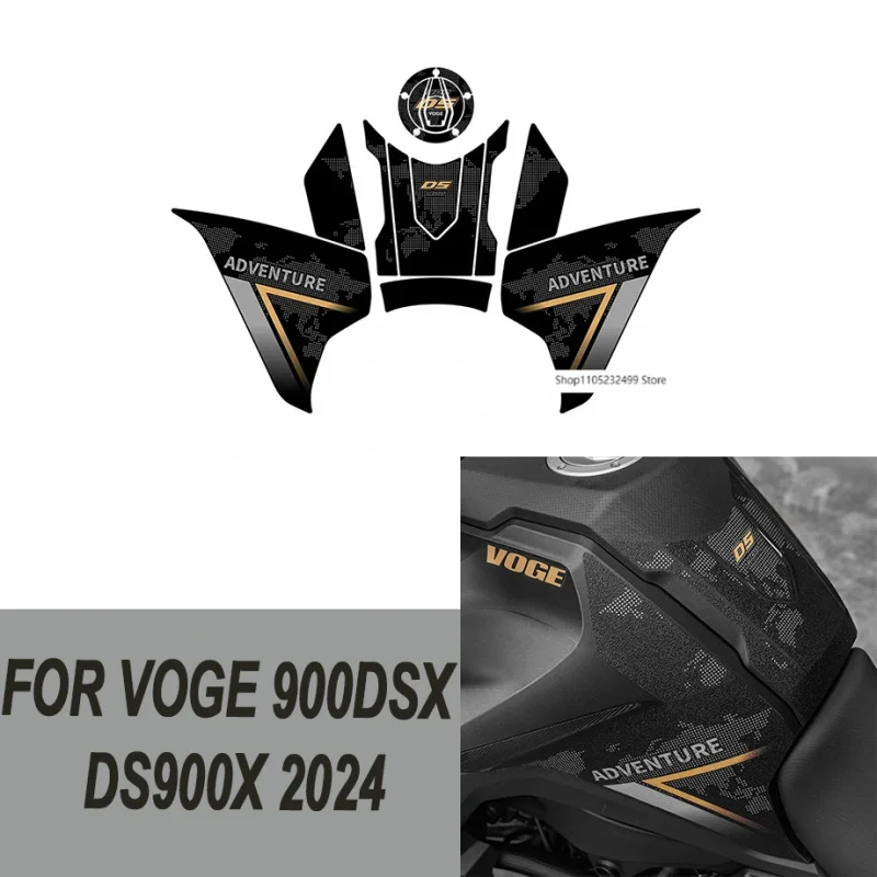 

For VOGE 900DSX DS900X 2024, Motorcycle Accessories, Gas Tank Decoration, 3M Rear Adhesive Decals, Fuel Tank Protective Sticker