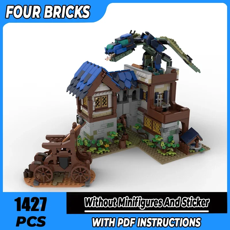 

Moc Building Blocks Dragon Attack Technology Modular Bricks Model Gifts Christmas Toys DIY Sets Assembly