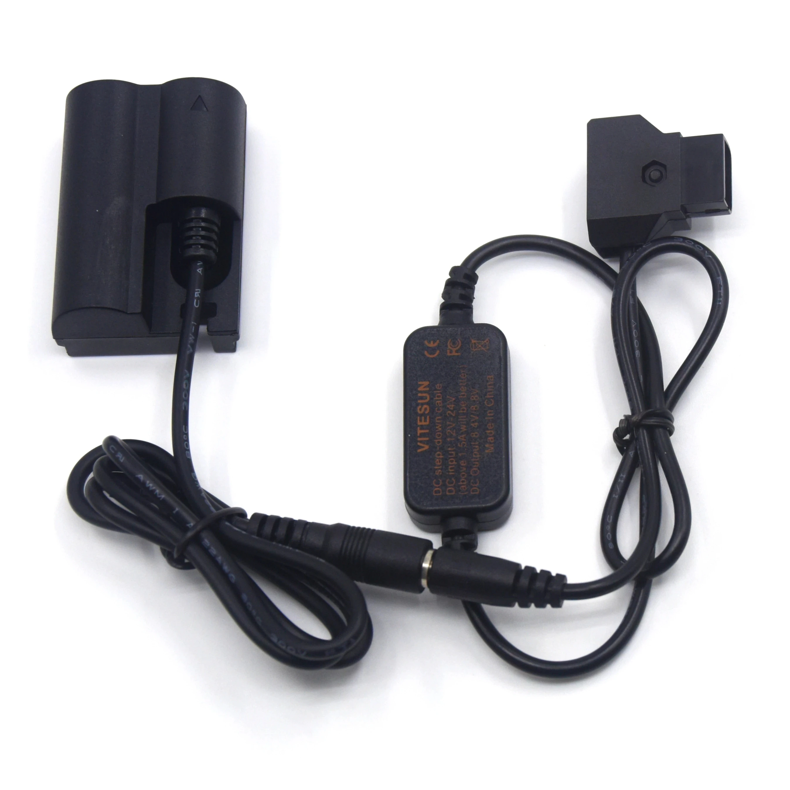 

D-tap DC Power Cable BP-511 Dummy Battery DR-E2 DR-400 DC Coupler Fit for Canon EOS 20D 30D 40D 5D 50D D30 D60 Camera