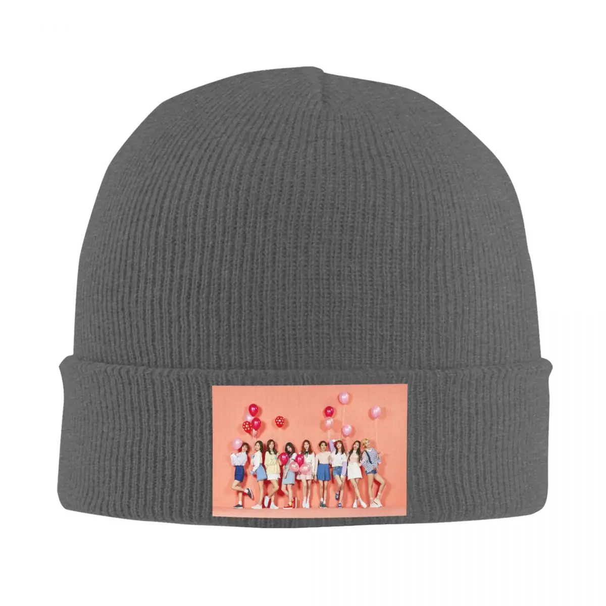 Fun Kpop Singer Twice Girls Warm Knitted Cap Hip Hop Bonnet Hat Autumn Winter Outdoor Beanies Hats for Unisex Adult