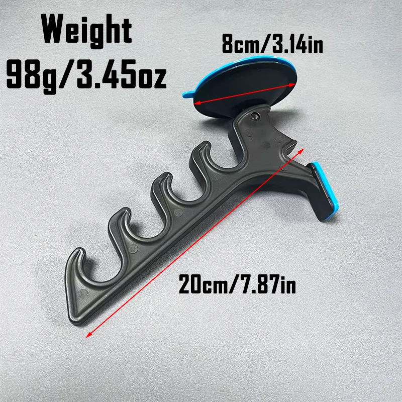 2 Stück Saugnapf-Stangenhalter - 360 ° Schwenkbare Halterung für Boot & Kühlbox 100g (3,5oz) | Universeller Angelrutenständer mit Rutschfester Basis – Detail 2