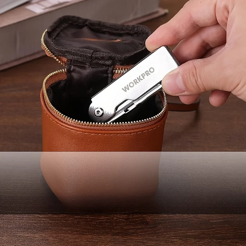 سكينة متعددة الاستخدامات، قاطعة صندوق قابلة للطي شديدة التحمل، سكين قطع سجادة الجيب مع 10 شفرات من الفولاذ المقاوم للصدأ SK5 الإضافية، سكين جيب #2