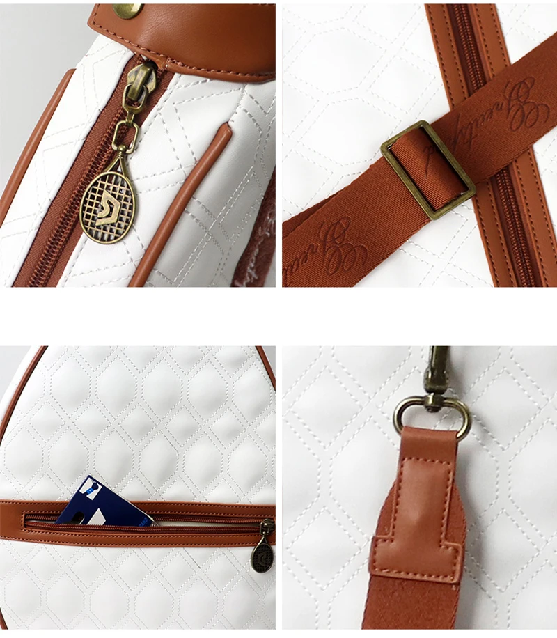 High Quality Tennis Racquet Bag RH1-2 Squash Tennis Badminton Rackets Bag Youth Tennis Sporting Shoulder Bags Portable PU Tenis