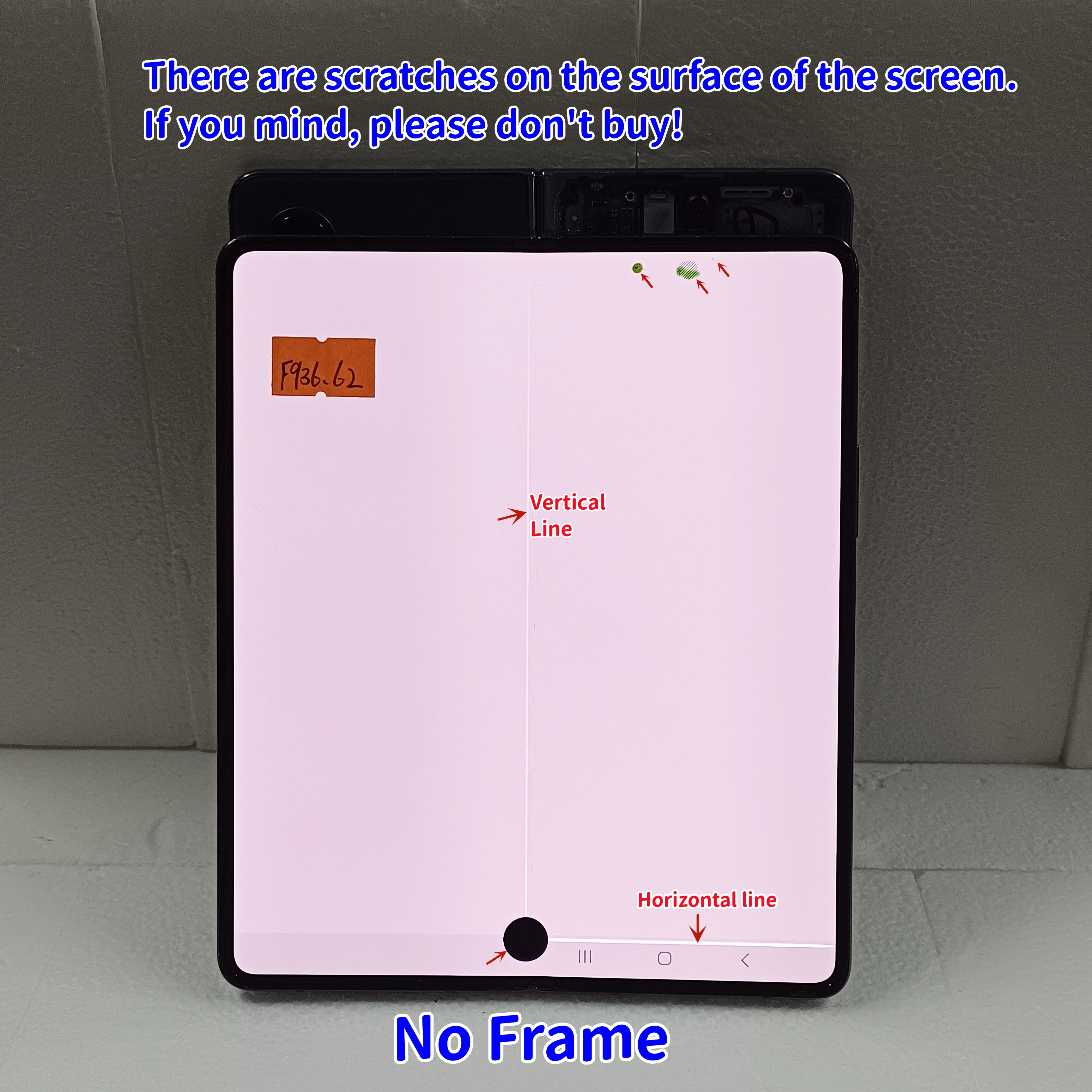 

7.6" AMOLED LCD For Samsung Z Fold 4 F936 F936b F936u F936b/ds Display Touch Screen Digitizer With Defect Inner Screen Z Fold 4