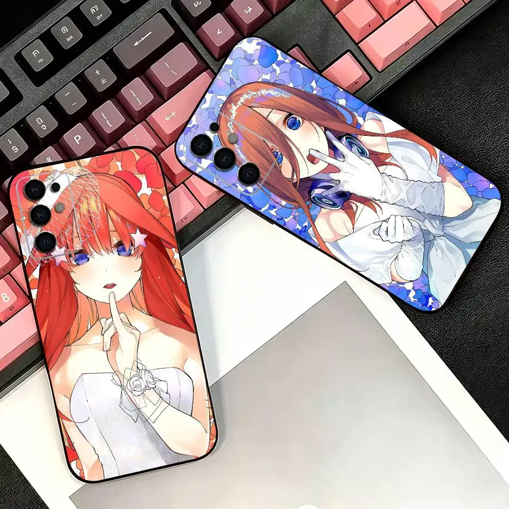Anime  Miku Q-Quintessentia Quintuplets Phone Case For Samsung S26,25,24,21,22,21,20,10,9,8,7,6,5,Ultra,Plus,Fe,Lite Black Shell