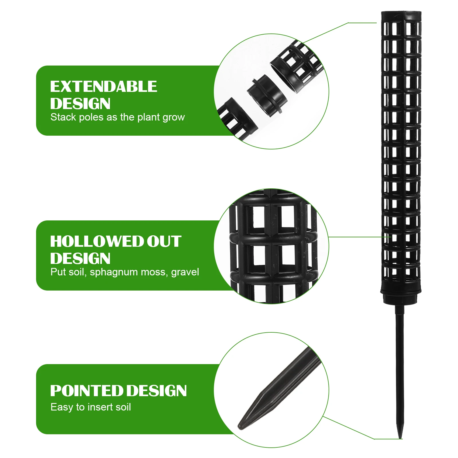 

2pcs For Plants Monstera Moss Pole Plant Climbing Support Column Reusable Sturdy Houseplant Lattice Stackable Plant Poles Indoor