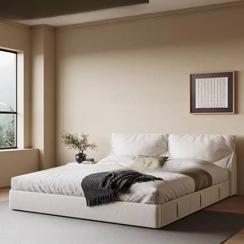 

White Nordic Double Bed Brown Luxury Designs Storage Modern Double Bed Adults Japanese Cloud Camas De Dormitorio Furniture