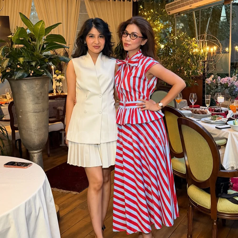 KONDALA 2026 Spring Summer Elegant Casual Fashion Women Dresses Stripe Nightclub Commuter Style Vacation Ladies Dresses
