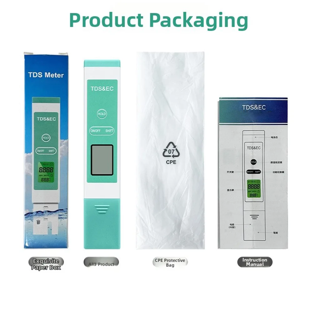Pool Maintenance Digital Water Tester Safe Drinking Water Monitor Digital Water Tester Portable Tester Temperature C F