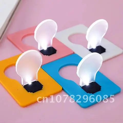 Card Shape Portable Night Light Ultra-Thin Creative Card Light LED Energy Saving Lamp Battery Wallet Pocket Bedroom Lamp