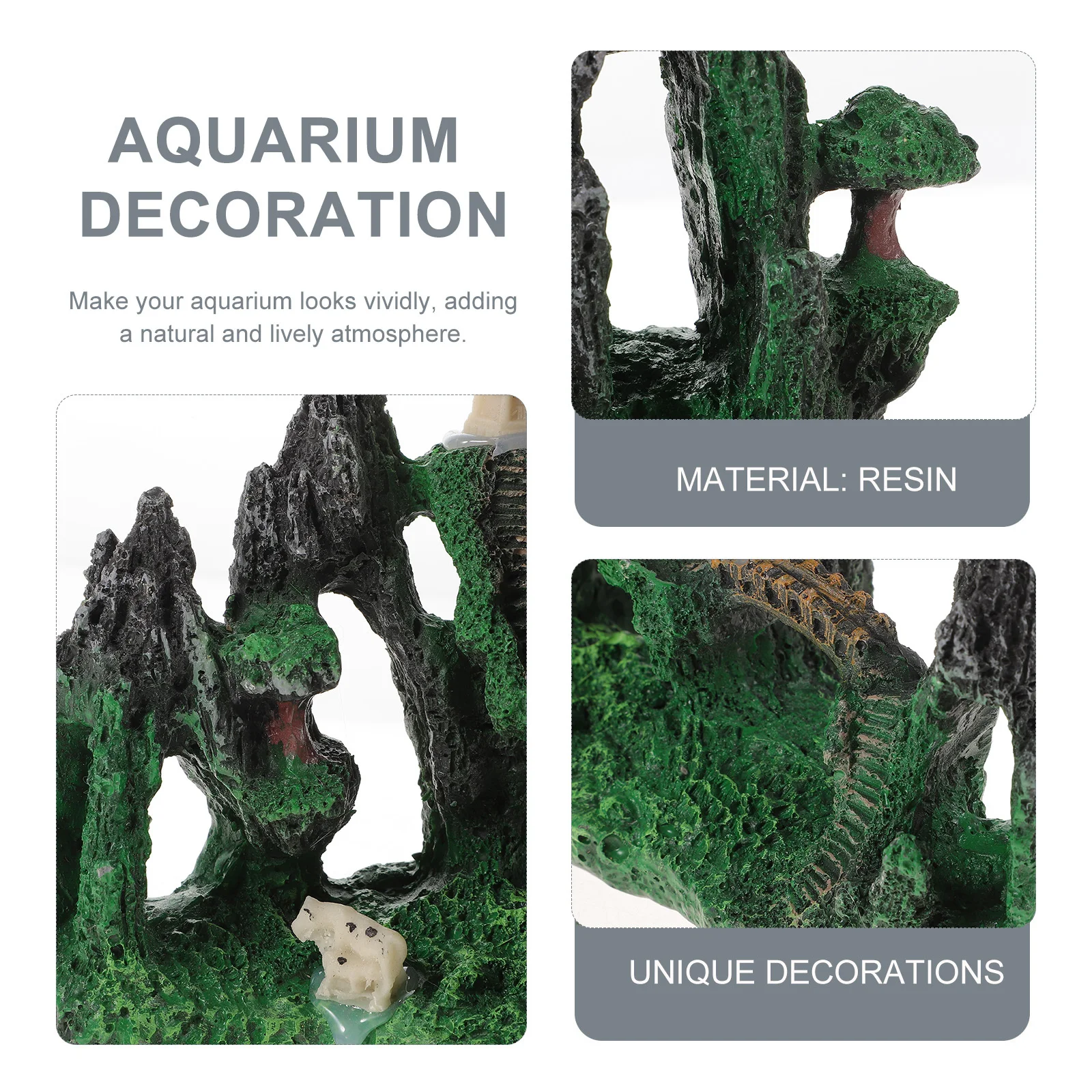 

Resin Aquarium Decorative Tower Ornaments Safe for Fish Natural Scenery Landscape Accessories Fish Tank