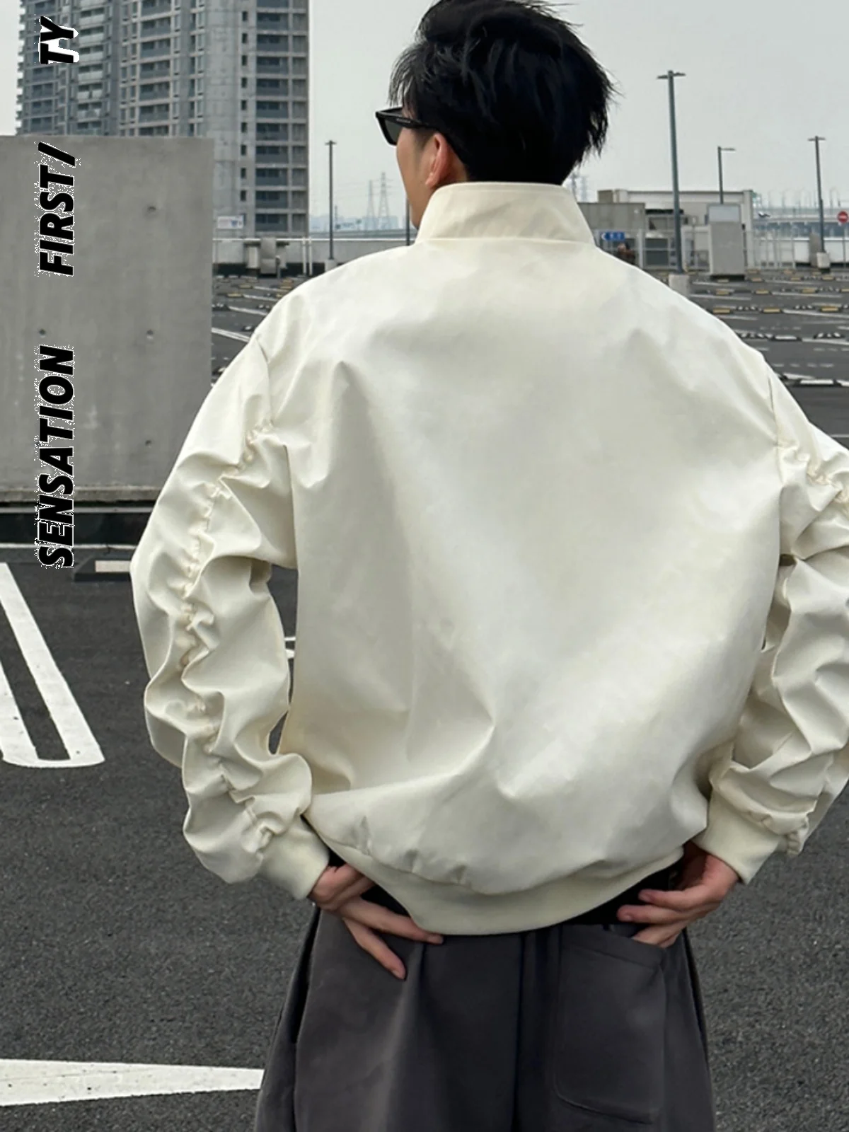 

American Sle Work Jaet Men's Spring Autumn Sle Cleanfit High End Feeling Pilot Coat Tee Proof Loose Fit Jaet