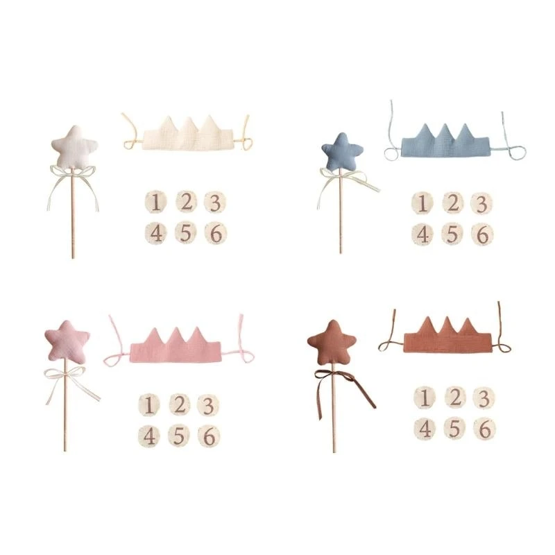 J15U التصوير الدعائم الطفل حفلة عيد ميلاد الديكور هدايا عيد ميلاد الطفل الاحتفال الديكورات لوازم البيج/الأزرق/الوردي/البني #5