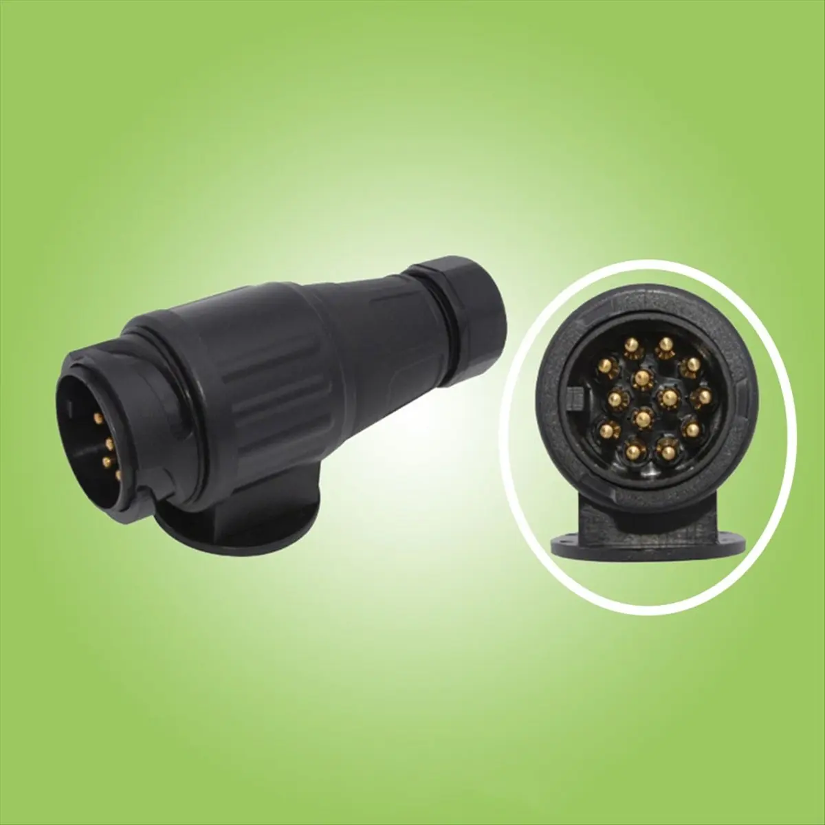 ABIU 12V 13 Pin Trailer Plug Waterproof Trailer 13 Pole Plastic Electrical Connector Wiring Connector Adapter Trailer Tool