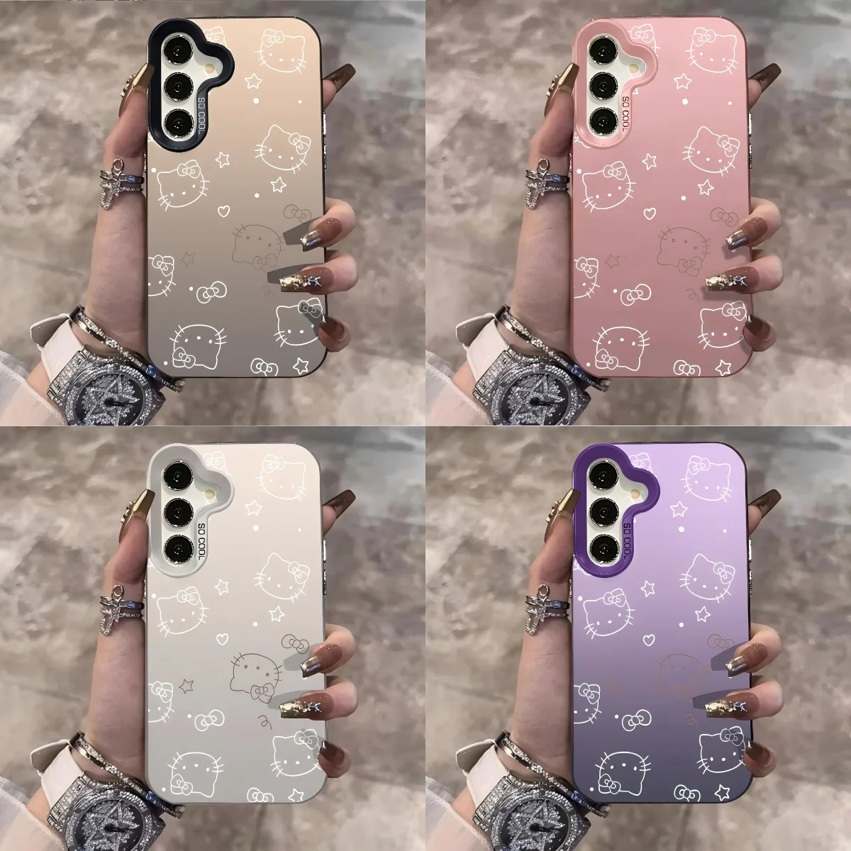 INS Anime HelloS KittyS Phone Case for Samsung Galaxy S26 S25 S24 S23 S22 S21 S20 Note20 FE Ultra Edge Plus 4G5G Anti Fall Cover