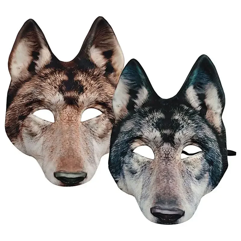 Wolf Animal Halloween Masque, Realistic Werewolf Mask, Carnival Fancy Dress, Party Cosplay Costume, Adult and Kids