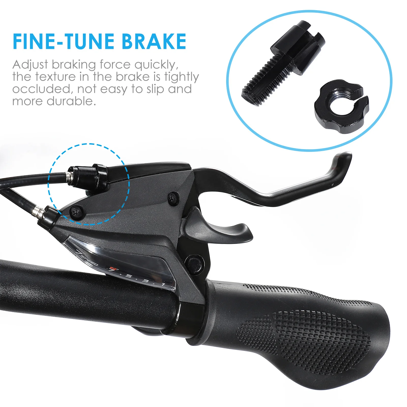 

Bicycle M7 Brake Screw One Pair Aluminum Alloy Brake Adjusting Screw for Bike Handle Lever Replacement Durable Cycling Part