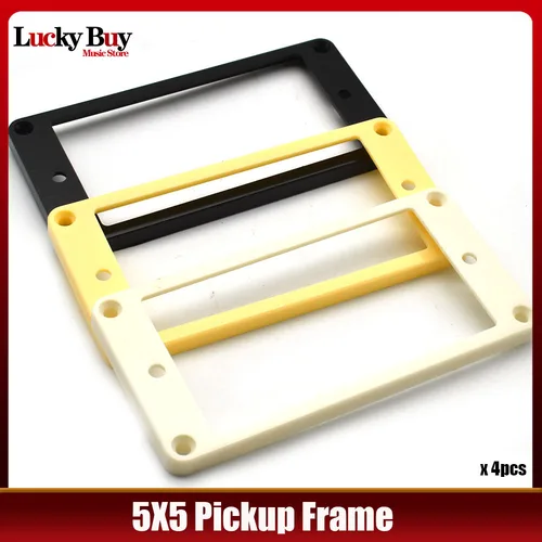 4 Uds. Anillo de montaje de marco de pastilla Humbucker plano de plástico de 5*5MM accesorio para guitarra eléctrica LP