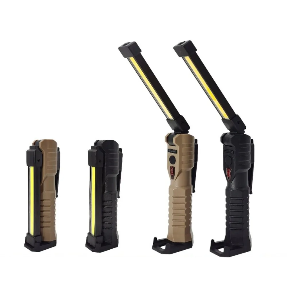 

Tactical folding outdoor double-sided COB folding work light, strong light emergency flashlight, adjustable maintenance light
