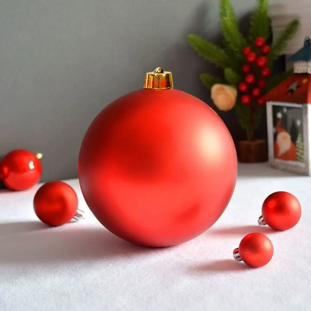 Festive Ornament 12/15/20CM Christmas Ball Matte Finish Ball Shape Matte Ball Ceiling Decoration New Year Season - view 4