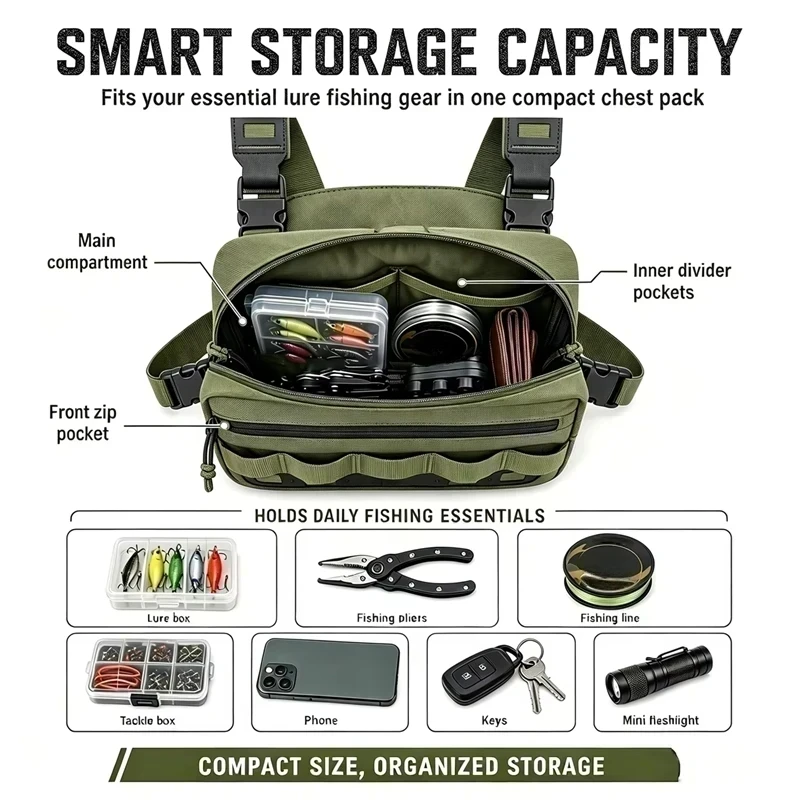

Fishing Box Pocket Bag Quick Access Bait Storage Moisture-Proof Outdoor Fishing Gear For Hiking Cycling Daily Use Accessories