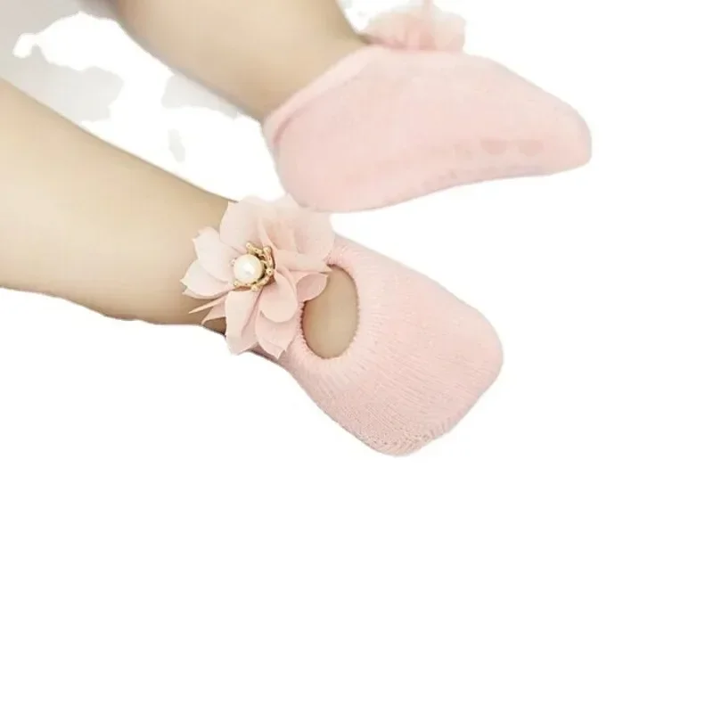 3 Paar niedliche Baby Baby Socke süße Prinzessin Bogen Blumen Spitze kurze Socke für Kleinkind Mädchen Sommer Baumwolle Neugeborene rutsch feste Socke