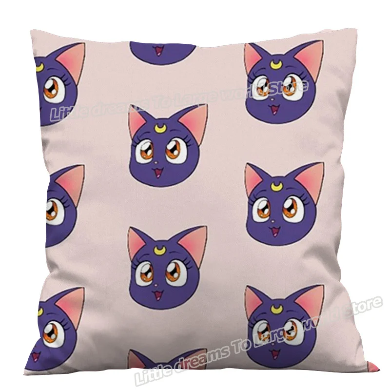 Sailor Moon Cute Cartoon Pillowcase New Decorative Pillowslip Sofa Cushion Covering 45x45 Decoration Nice Style Ornament Gifts