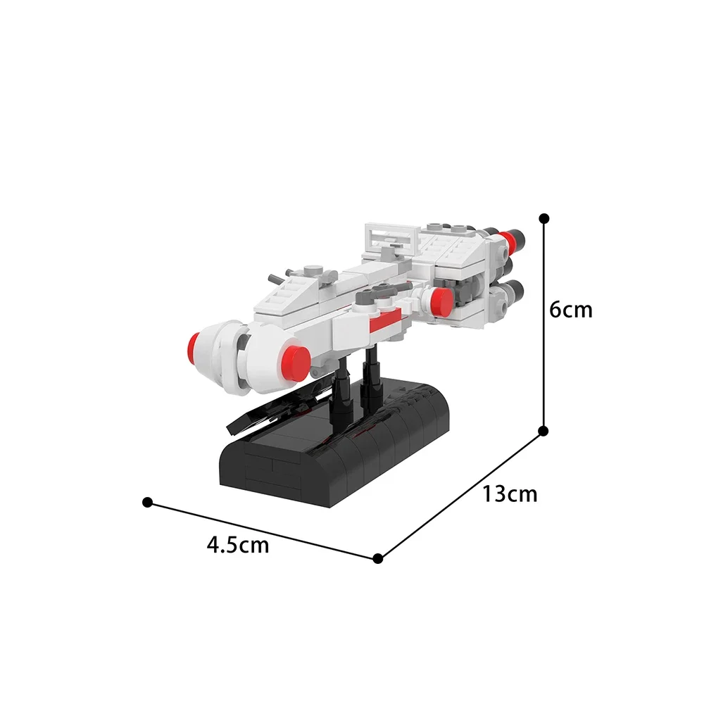 Mini Rebel Blockade Runner Ship Building Block Kit - DIY Assembly Bricks Micro Scale Ruimtevaartuig Model voor kinderen Volwassenen Fans Gift
