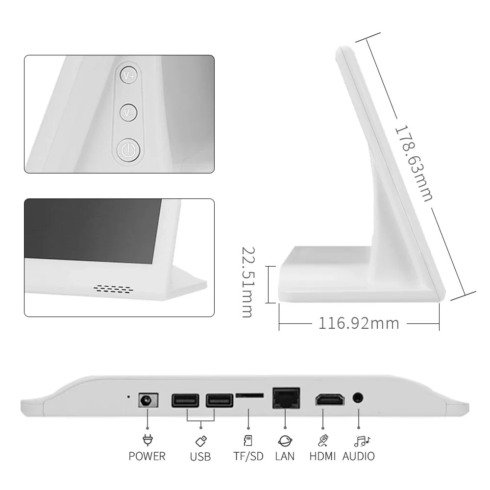 Desktop L Type Digital Signage 10.1 Inch Capacitive touch screen RK3188 Android POS Tablet PC RJ45