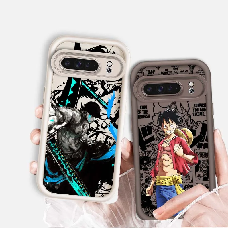 Anime Cartoon Ones Piece für Google Pixel 9 8A 8 7 7A Pro XL 5G Augenleiter Handyhülle Weiche TPU stoßfeste Abdeckung